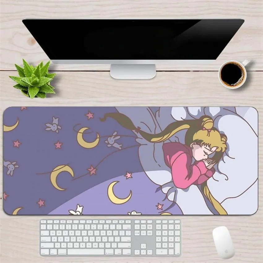 Cute anime desk mat mouse pad