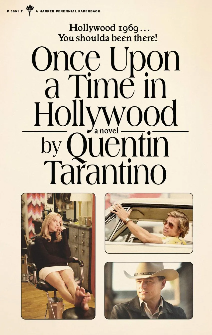 Novelization of Once Upon a Time in Hollywood Book Cover of Once Upon a Time in Hollywood the novel