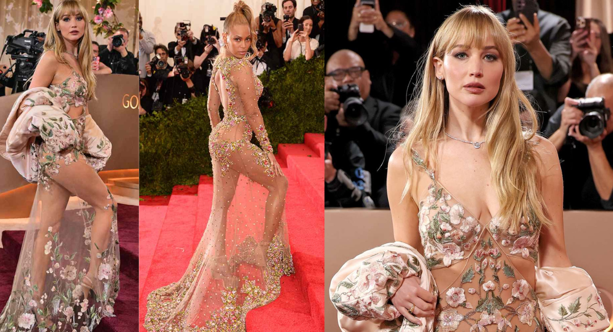 Jennifer Lawrence Brings Back the Naked Dress at Golden Globes