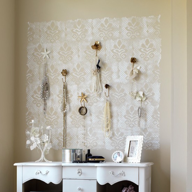 Lace wall decor Lace wall decor, French things and designs for decoration