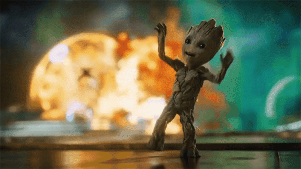 Groot dancing gif