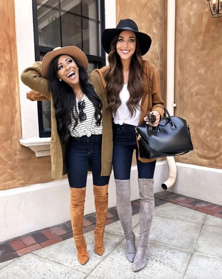 Knee-high boots for pear shaped body