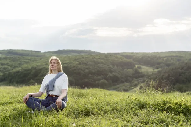 Try meditating outside for the first couple of times