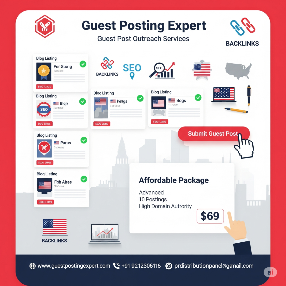 Bloggers Outreach Guest Posting Service For Link Building by Guest posting service