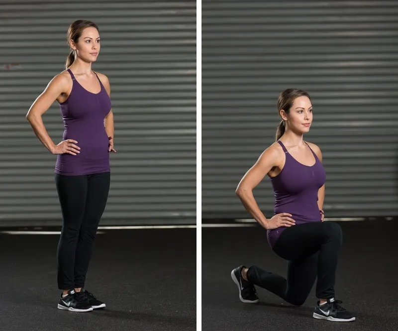 women doing lunges