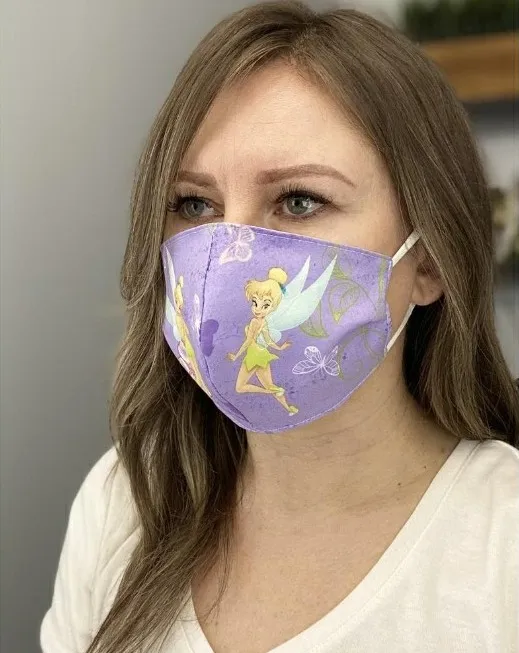 Disney Tinkerbell Face Mask With Nose Wire Disney Tinkerbell Face Mask With Nose Wire