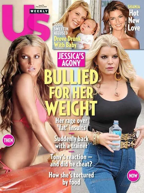 Jessica Simpson weight gain magazine cover