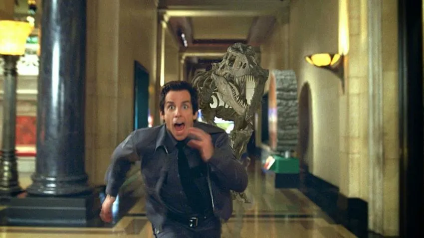 Night at the Museum movie still night at the museum movie still ben stiller trex chase
