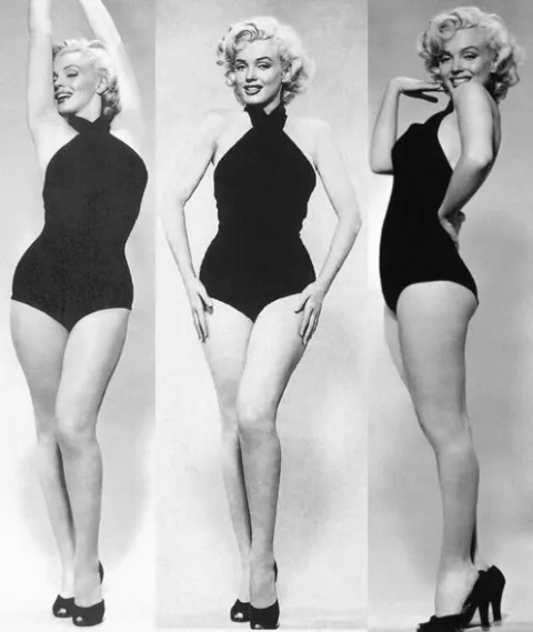 Marilyn Monroe, celebrity with an hourglass body shape