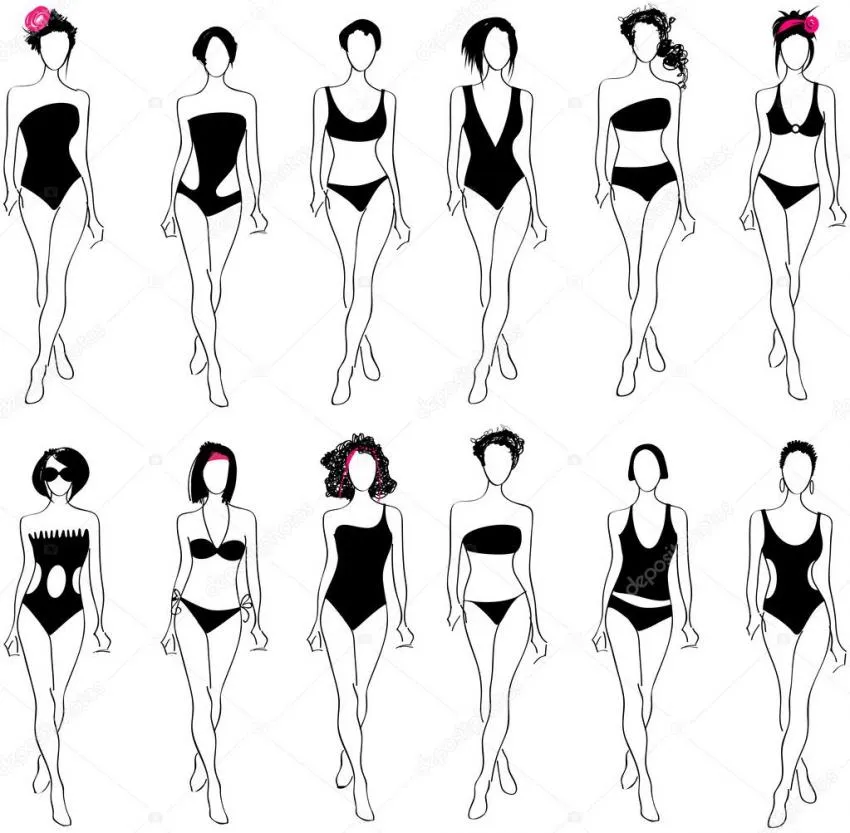 Swimwear guidelines for hourglass body