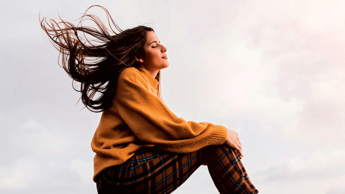 woman embracing past to move on 