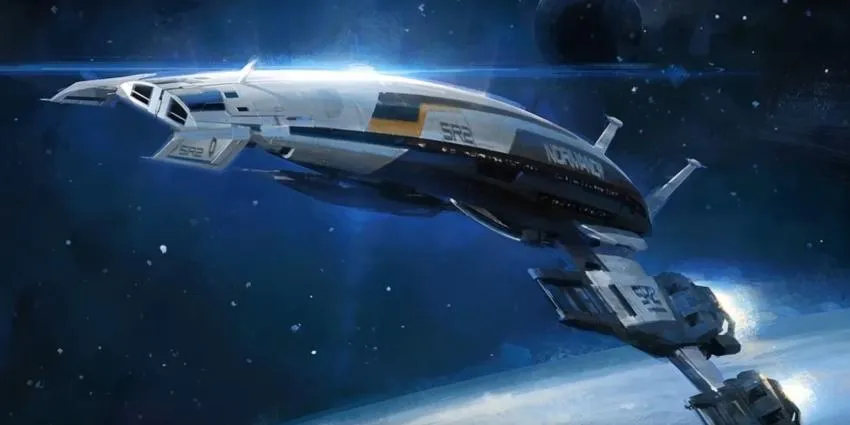 The Normandy SR-2 ship in Mass Effect 2