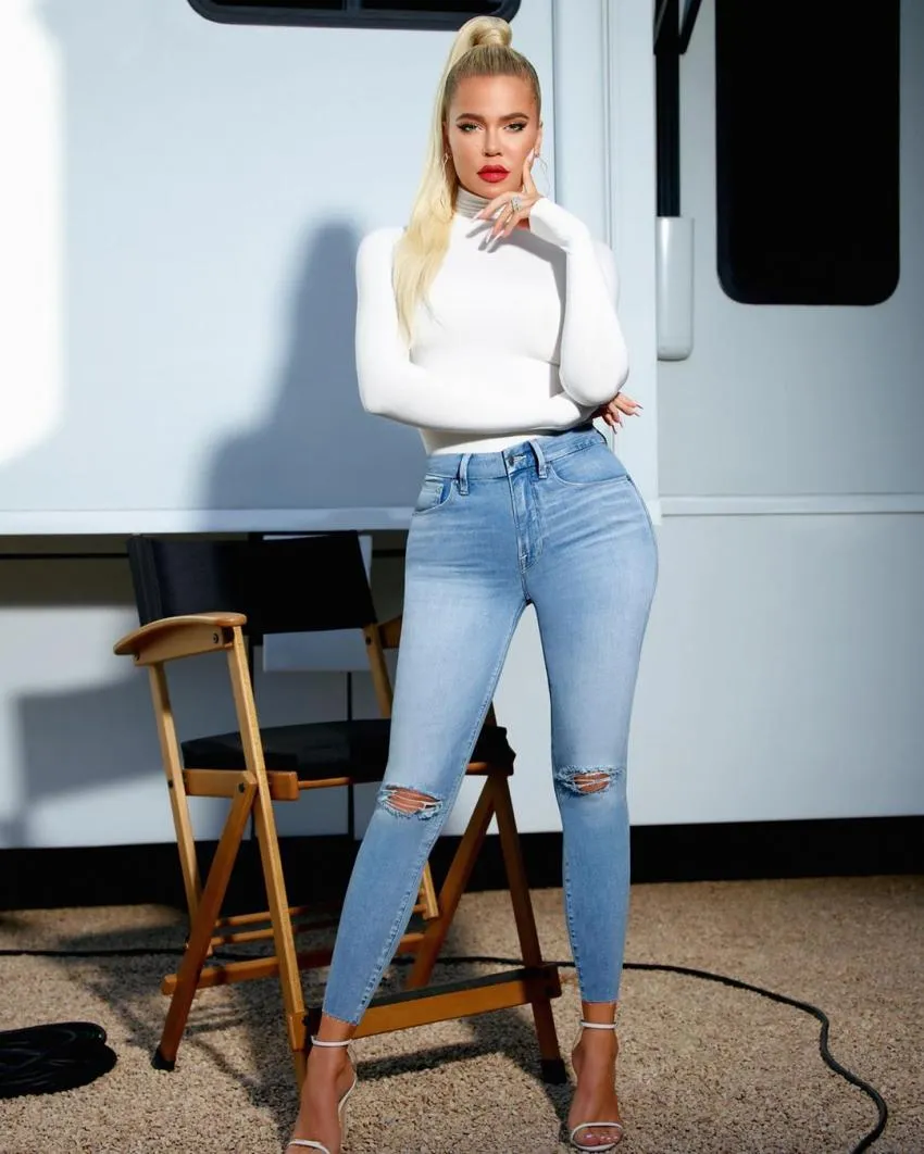 Khloe Kardashian, celebrity with a pear shaped body
