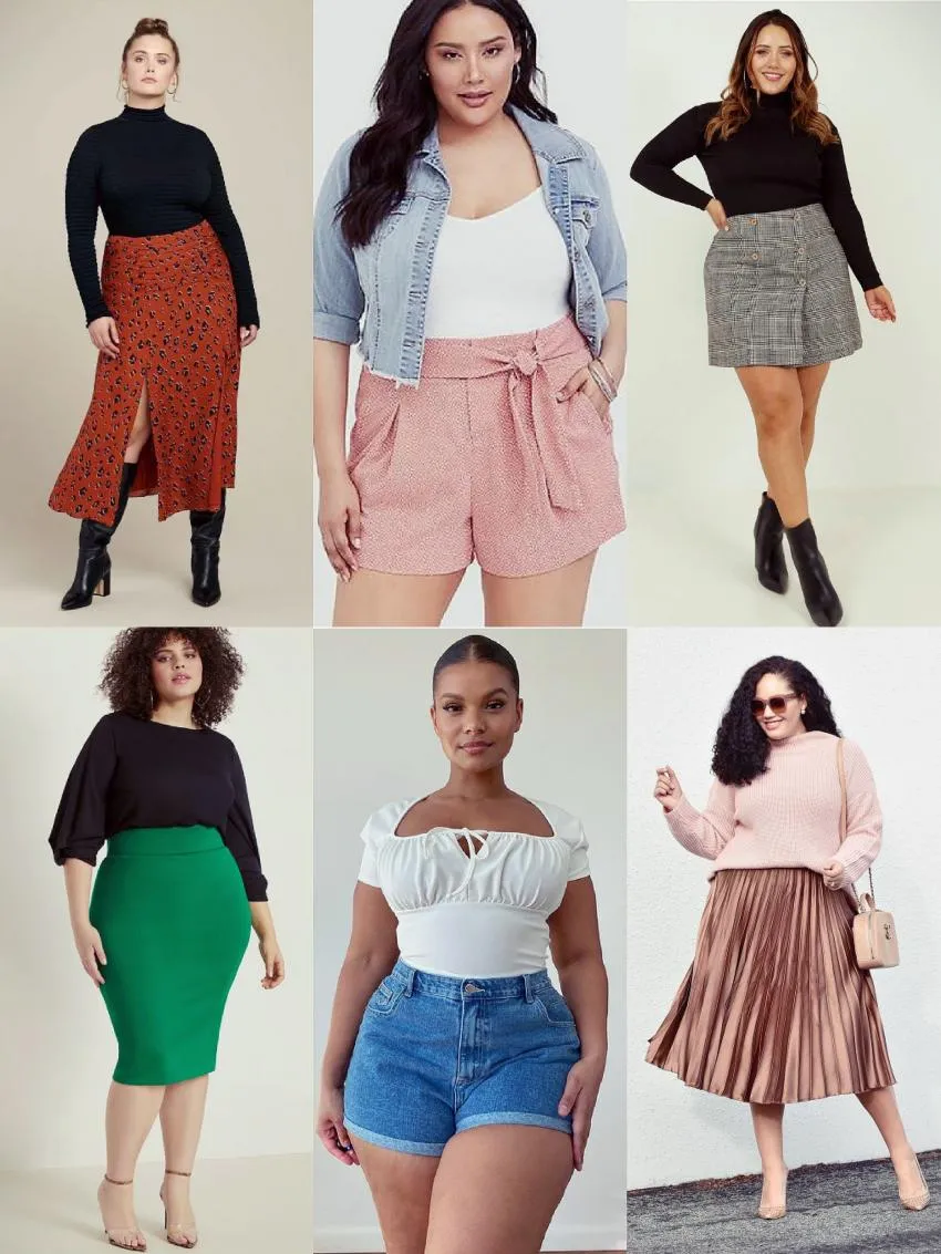 Shorts and skirts for plus size