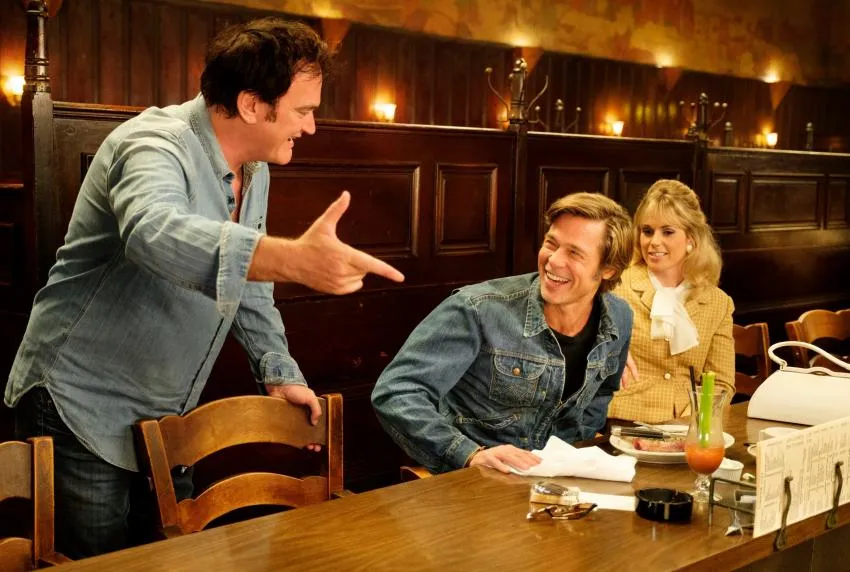 Tarantino on set Quentin Tarantino on set