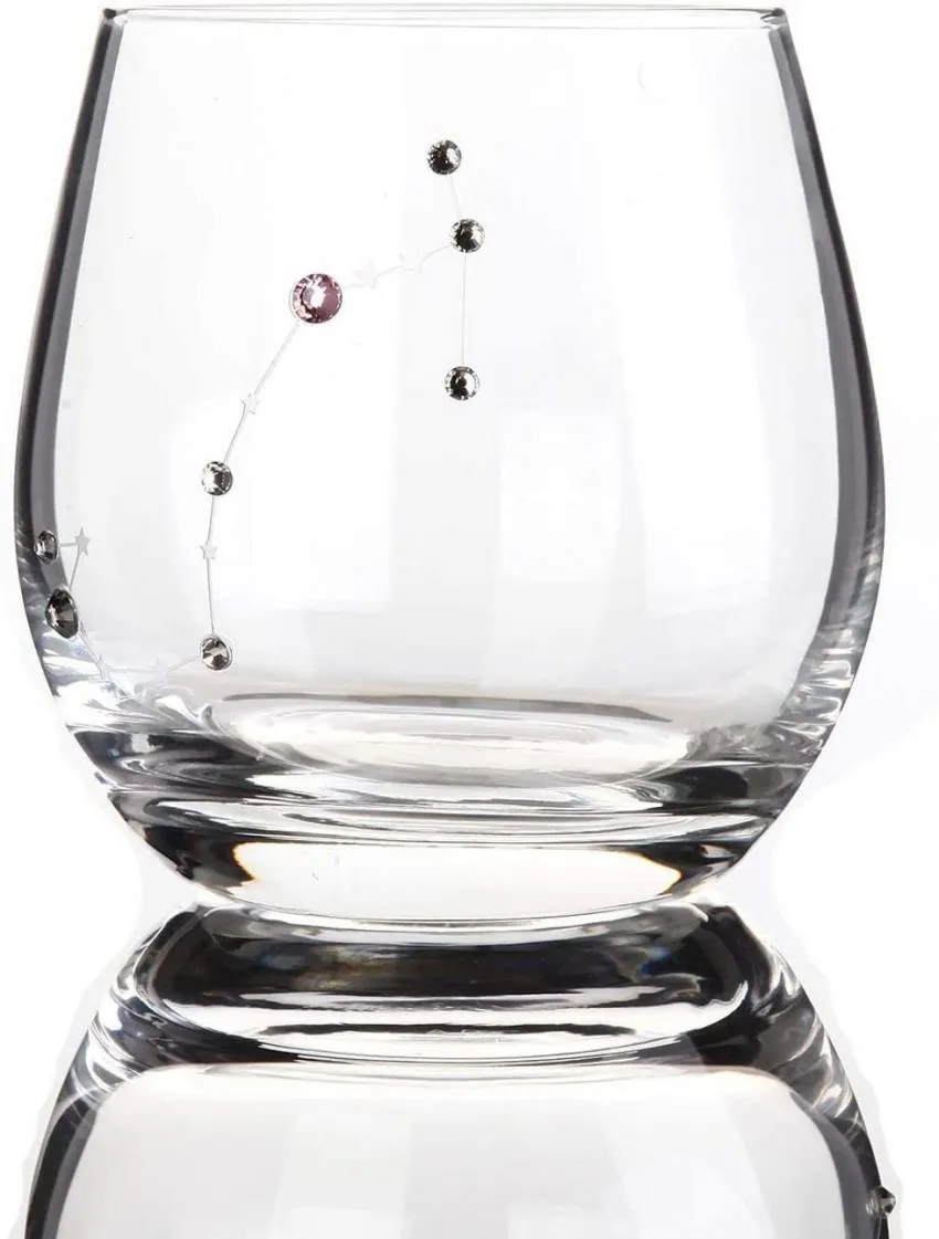 Scorpio Constellation Wine Glass Scorpio Constellation Wine Glass With A Pink Stone Diamond