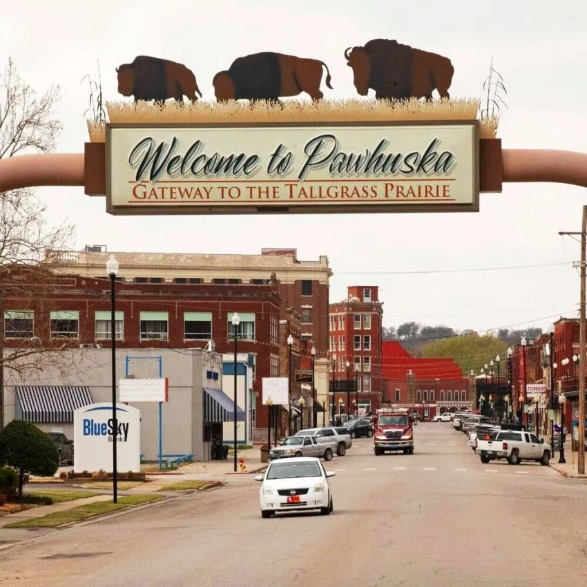 Entrance to Pawhuska, Oklahoma Chamber of Commerce Photo for Pawhuska, OK