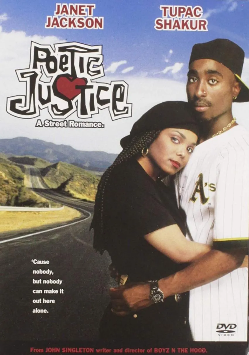 Poster For Poetic Justice Tupac Shakur and Janet Jackson in Poetic Justice