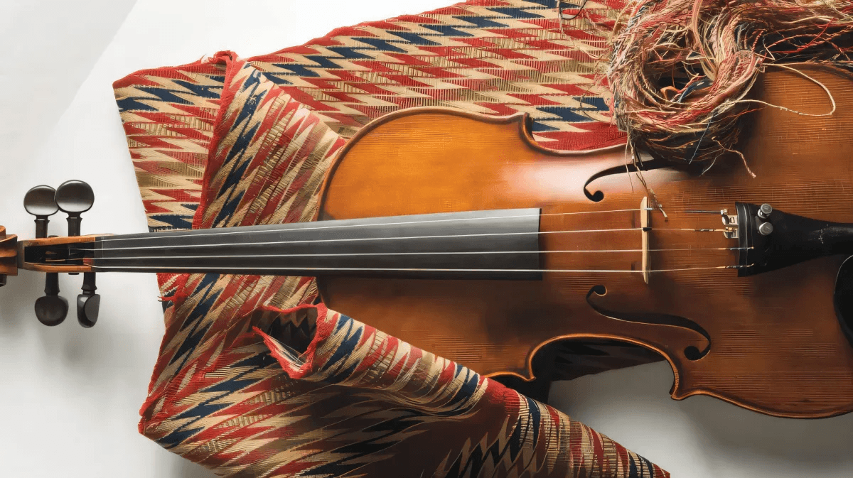 Metis Sash and Violin