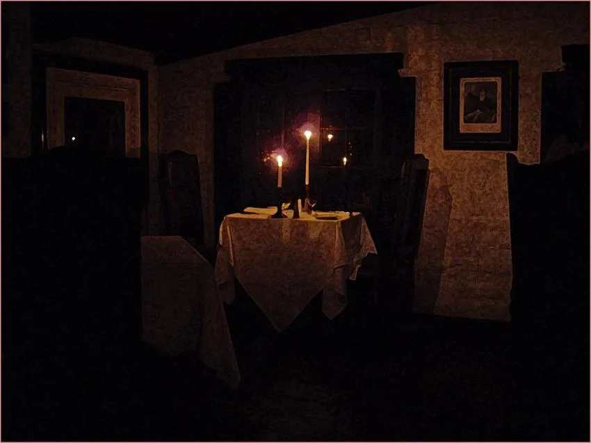 inside the haunted Olde Pink House