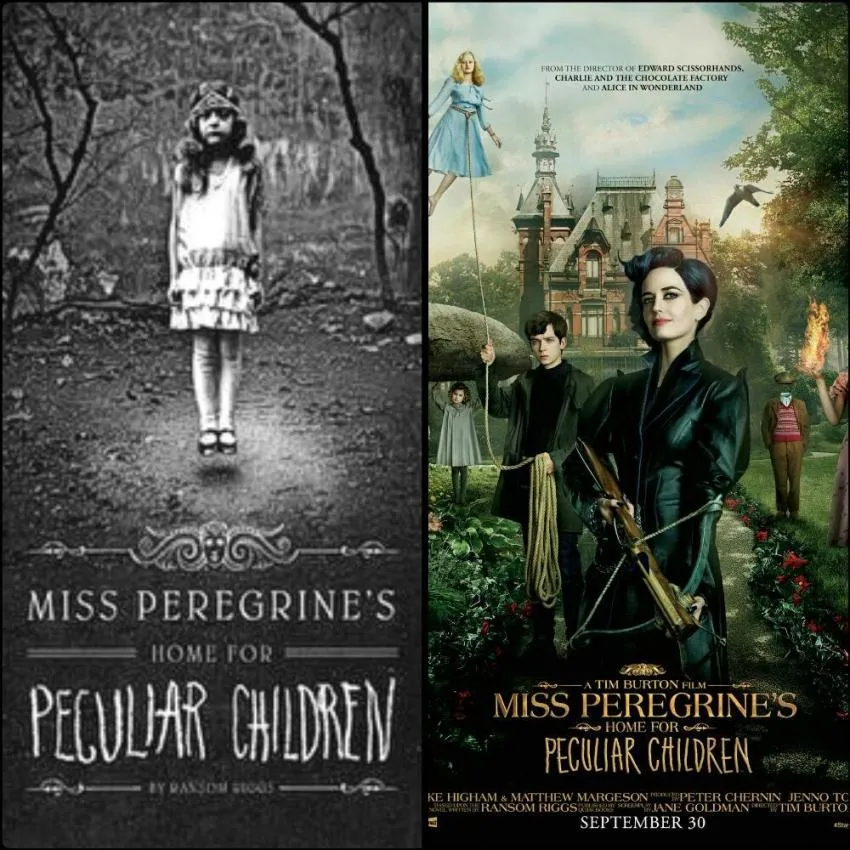 miss peregrine's book vs film cover