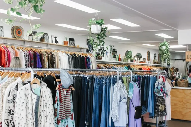 inside of a thrift store