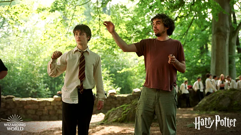 Alfonso Cuaron directing Prisoner of Azkaban