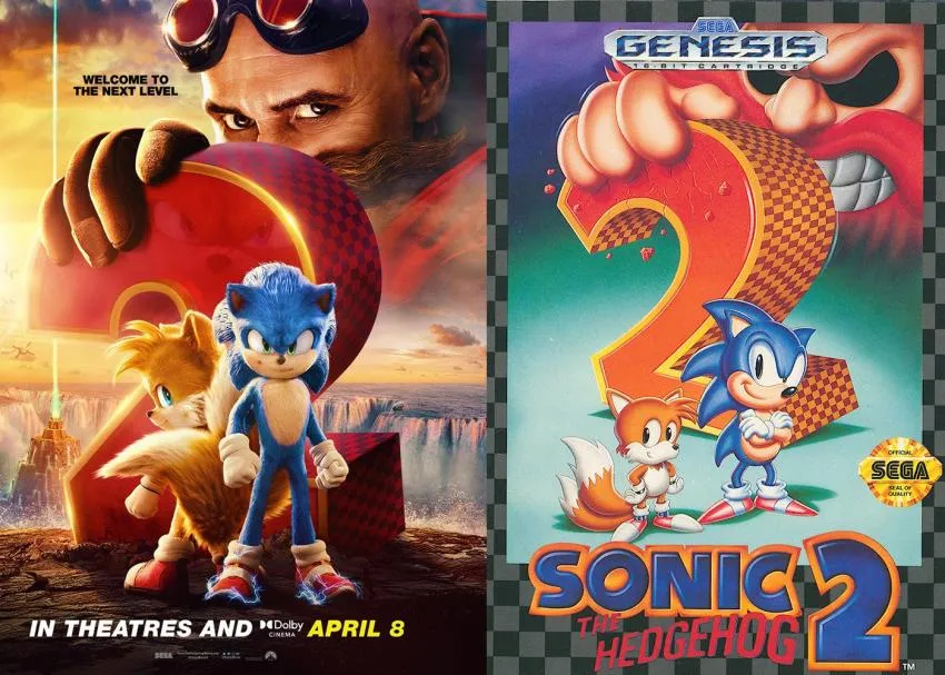 Sonic 2 movie Poster Homage to Game