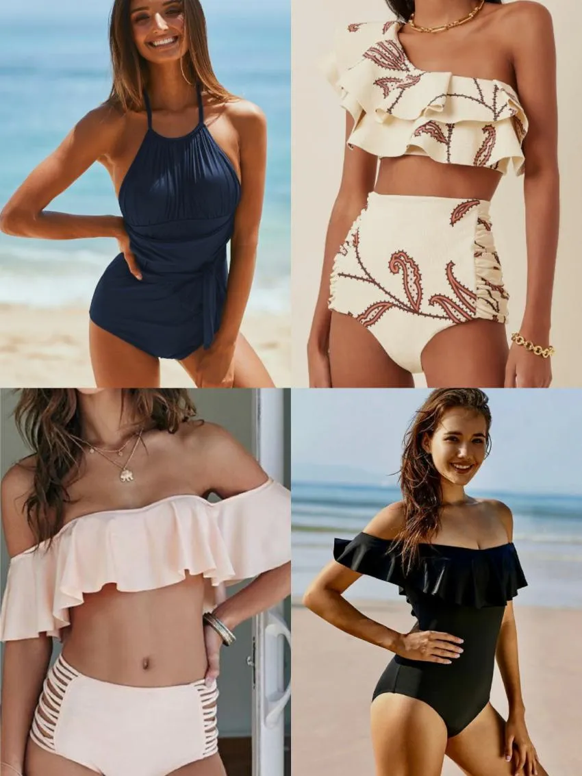 Swimwear guidelines for pear-shaped bodies