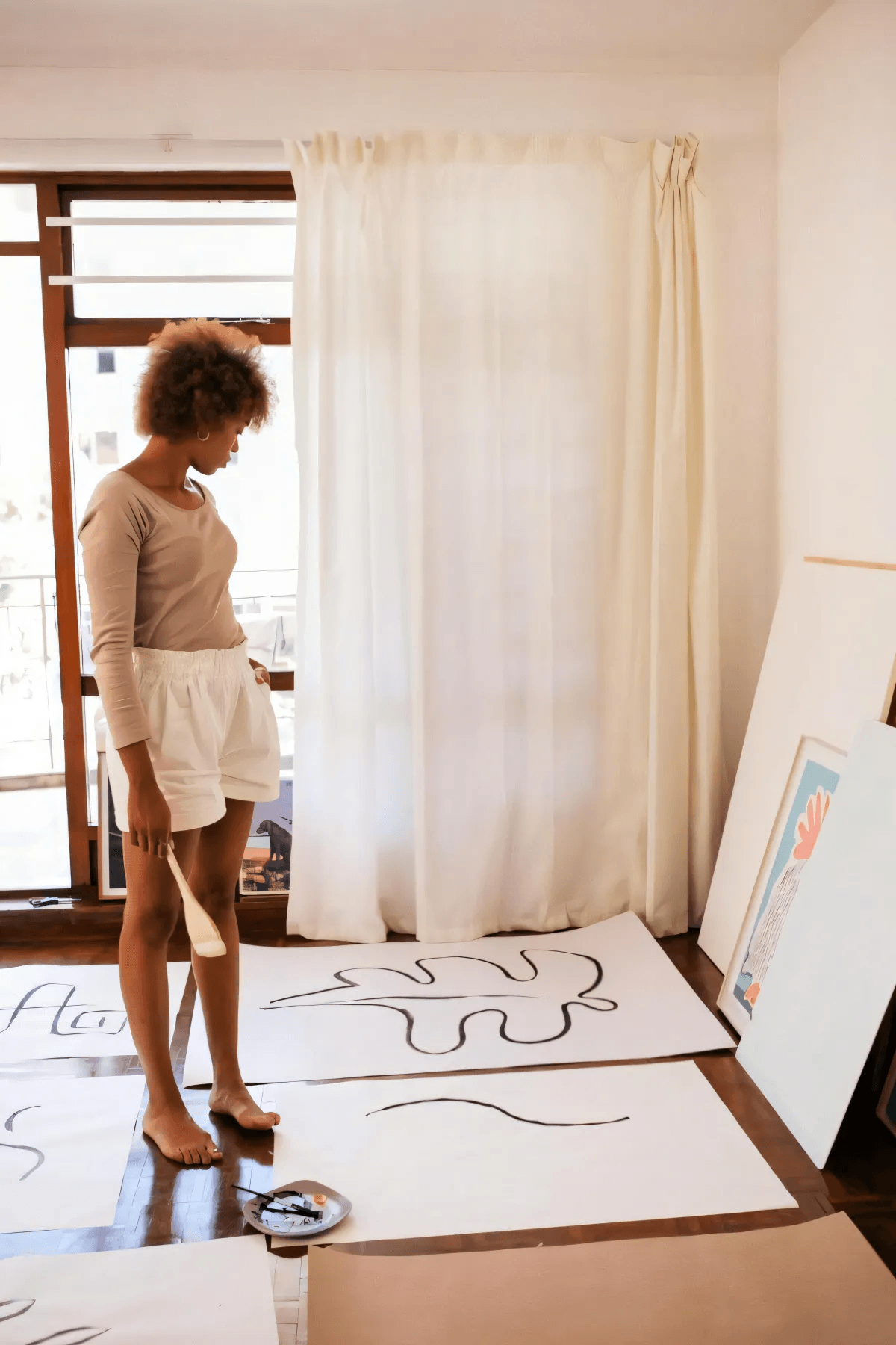 Observing painting
