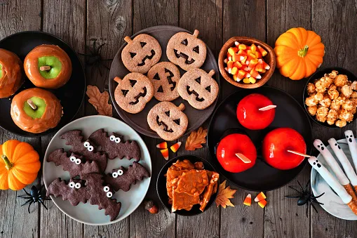 Halloween Snacks Candycorn Apples Sweets Candy