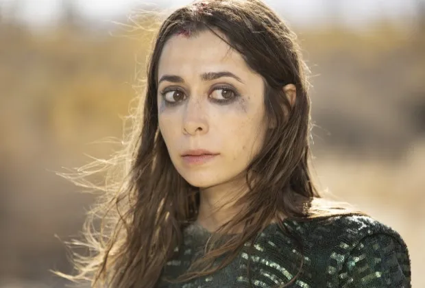Hazel Green escaping the Hub Cristin Milioti as Hazel Green on Made For Love