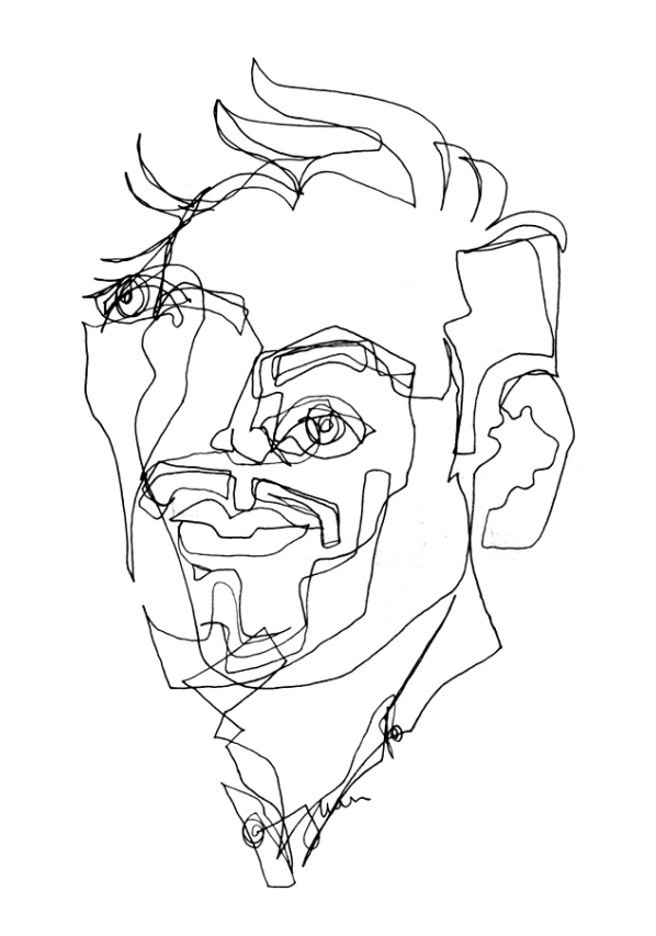 Blind contour drawing, fun and easy art ideas