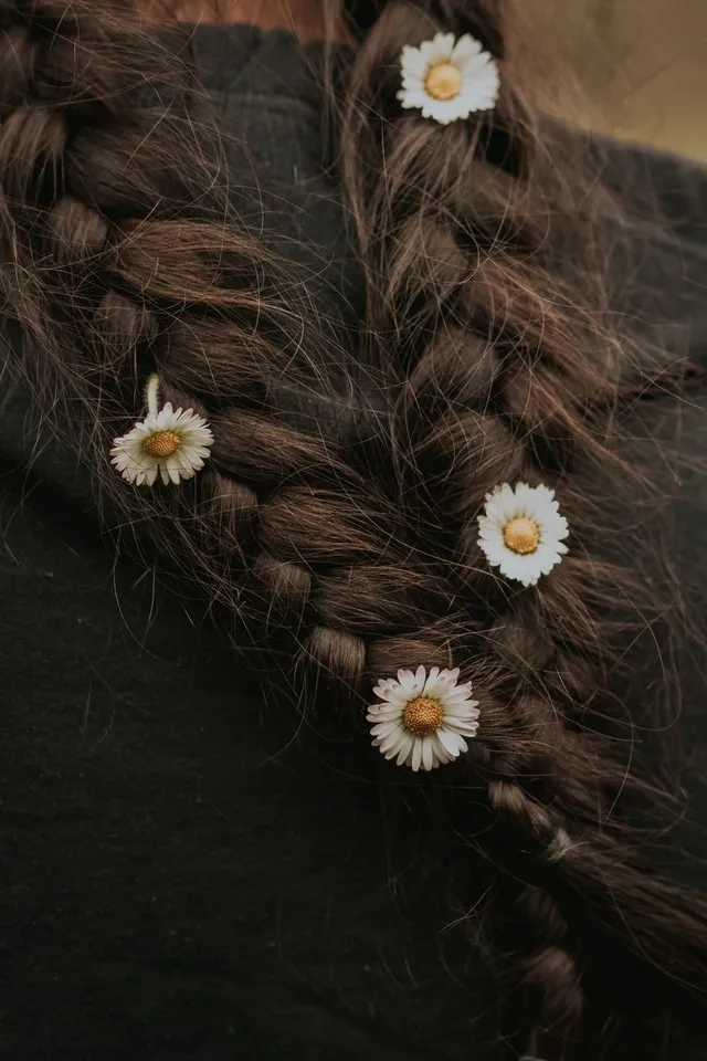 flower in braids flower in braids