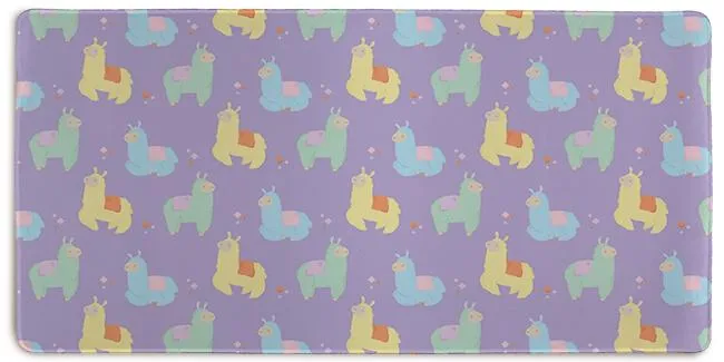 Cute pastel animal desk mat mouse pad