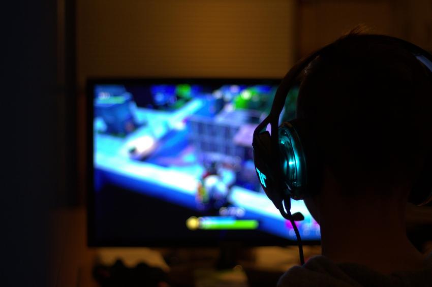 Image of a fortnite game running