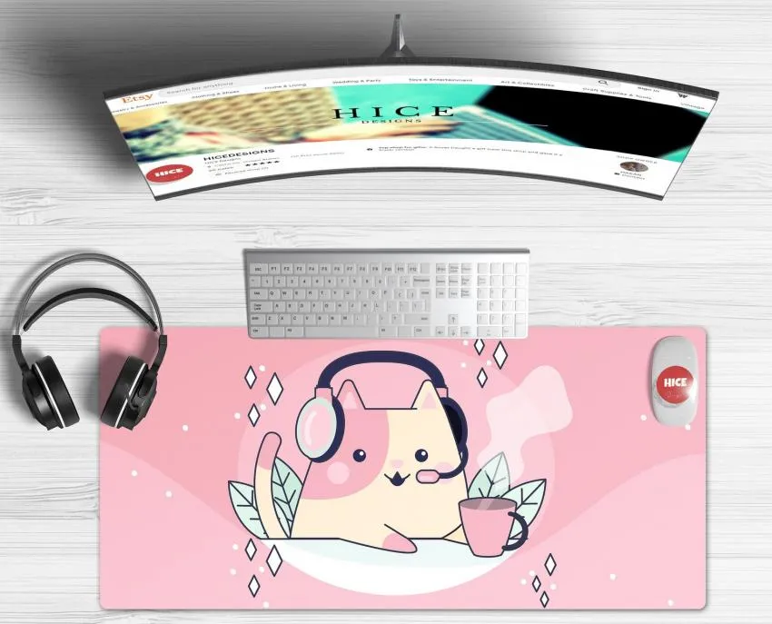 Cute desk mat, cat desk mat
