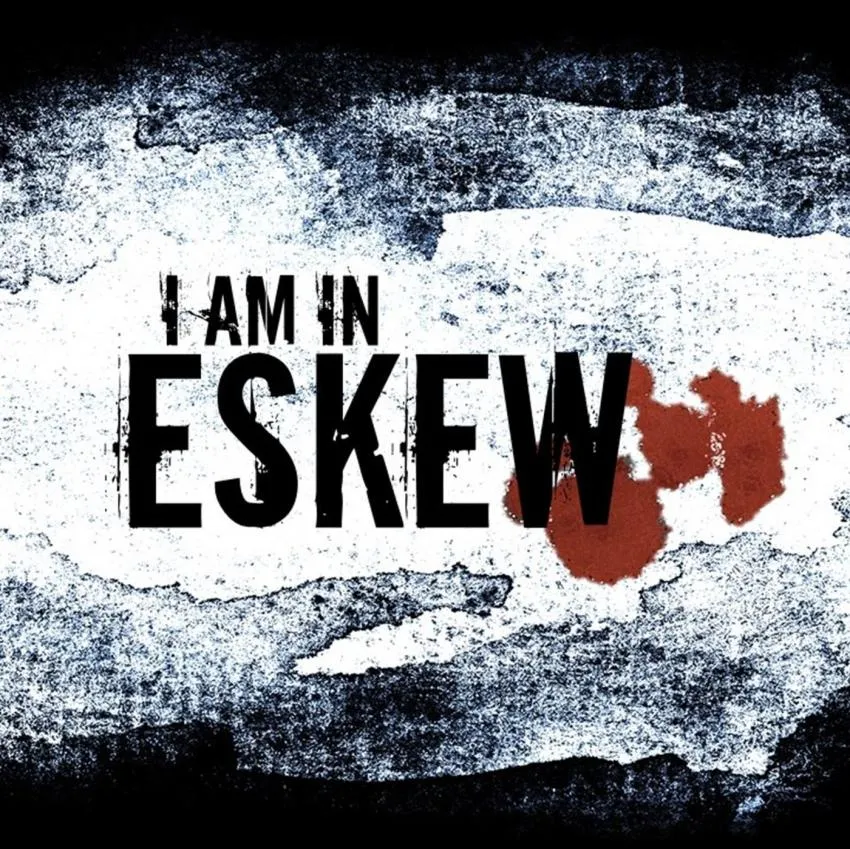 I am in Eskew logo I am in Eskew, with a blood splatter