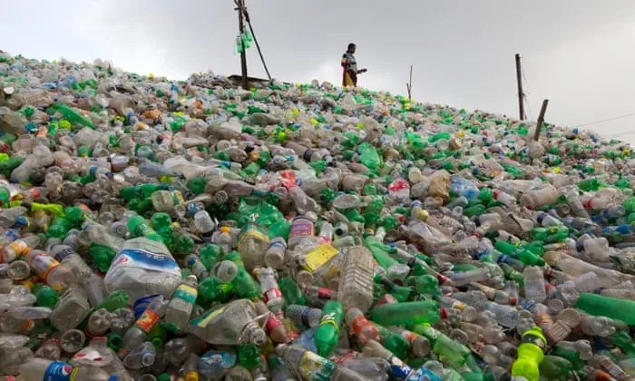 UK plastic landfill waste