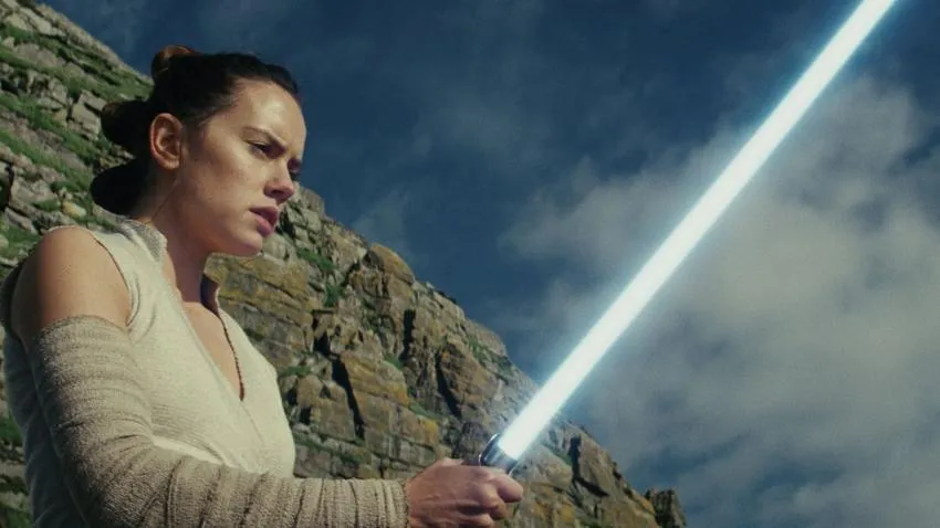 Star Wars: The Last Jedi (2017) still star wars episode 7 vii the last jedi rey lightsaber