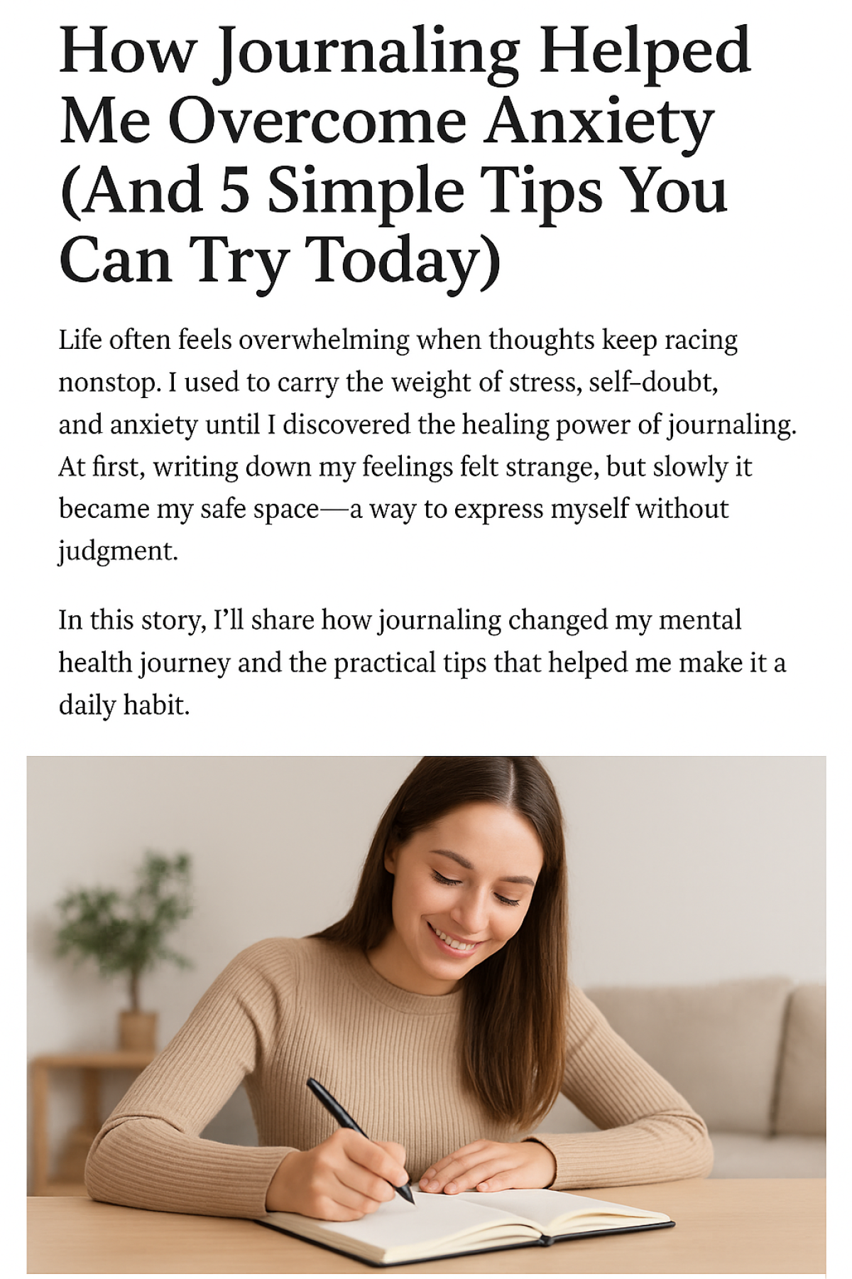 How Journaling Helped Me Overcome Anxiety (And 5 Simple Tips You Can Try Today) How Journaling Helped Me Overcome Anxiety (And 5 Simple Tips You Can Try Today) by seosmart