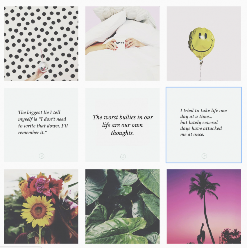 Row by row layout Row by row grid layout for Instagram