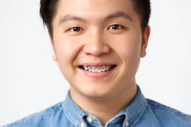 care for braces  man smiling while wearing braces
