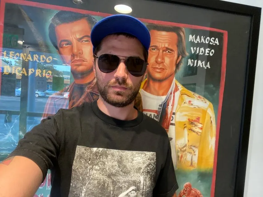 Enjoying my night at the New Beverly Cinema in Los Angeles, California