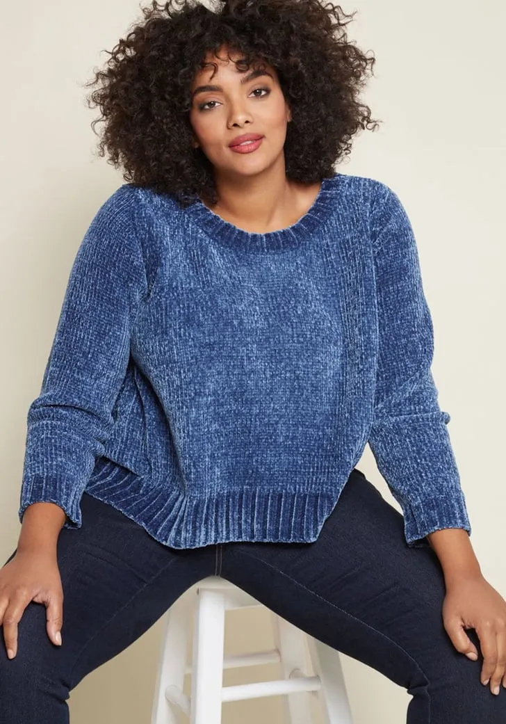 cropped cozy sweater for plus size curvy women