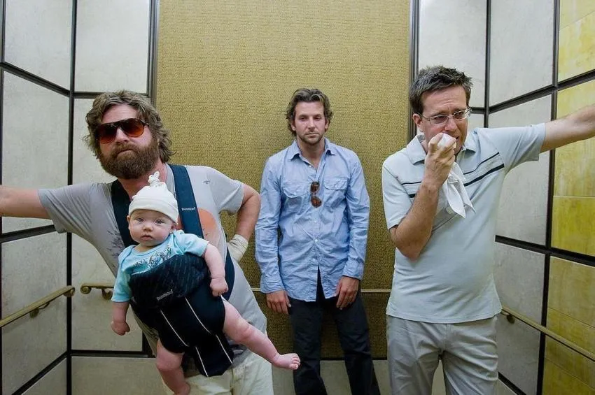 The Hangover movie still the hangover elevator baby still cast
