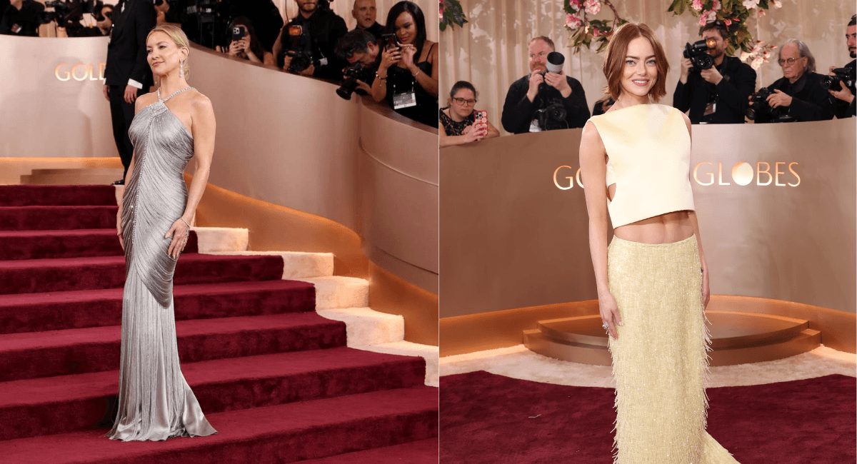 Kate Hudson and Emma Stone at Golden Globe 2026