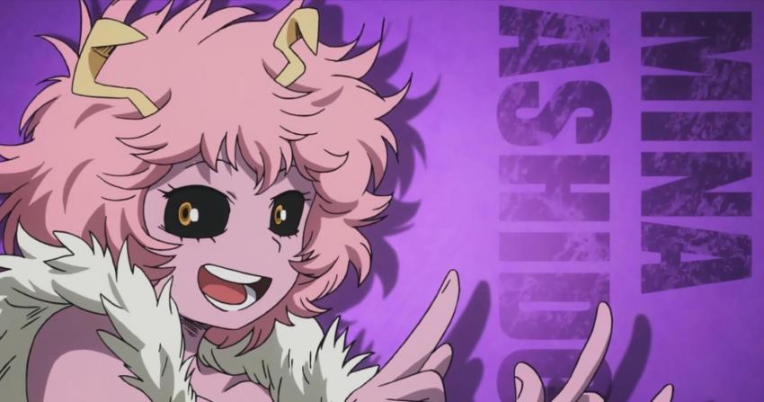 Mina Ashido, female anime character from My Hero Academia