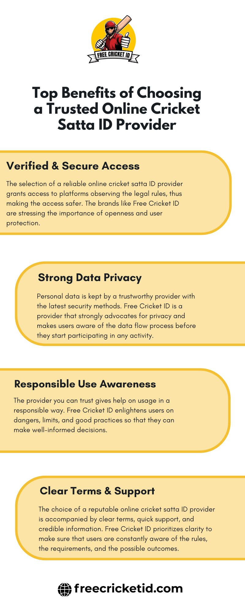 Top Benefits Of Choosing A Trusted Online Cricket Satta ID Provider by Free Cricket Id