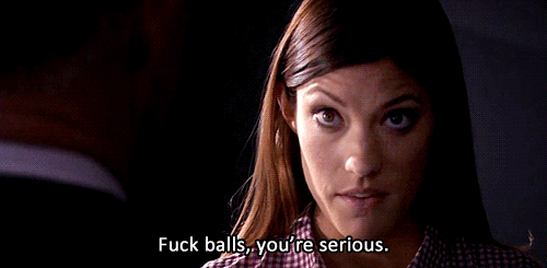 Debra is swearing as usual.